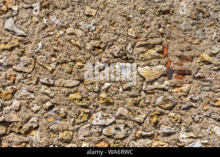 Texture aléatoire rugueux mur de pierre - France. Banque D'Images