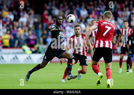 Sheffield, Royaume-Uni. 18 août 2019. Christian Benteke Crystal Palace de l'avant au cours de la Premier League match entre Sheffield United et Crystal Palace à Bramall Lane, Sheffield le dimanche 18 août 2019. Usage éditorial uniquement, licence requise pour un usage commercial. Photographie peut uniquement être utilisé pour les journaux et/ou à des fins d'édition de magazines. Crédit : MI News & Sport /Alamy Live News Banque D'Images