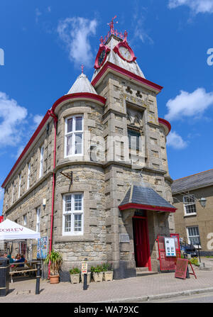 Hôtel de ville - 1871 - Place du marché, Marazion, Cornwall, England, UK Banque D'Images