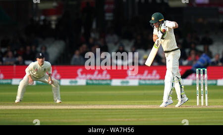 Tim l'Australie chauves-souris pendant cinq jour Paine les cendres test match à Lord's, Londres. Banque D'Images