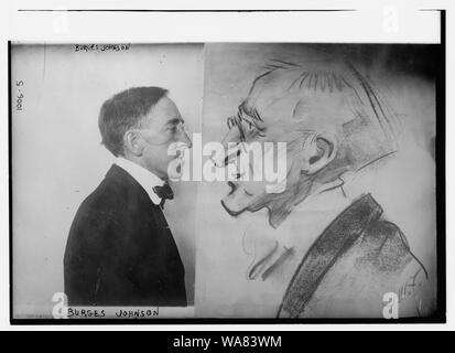 Burges Johnson, photo et dessin animé Banque D'Images