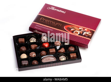 Boîte de chocolats Thorntons Banque D'Images