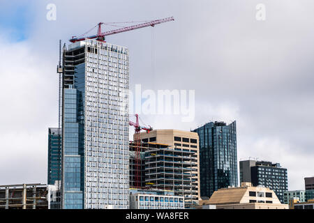 Le 10 août 2019 San Francisco / CA / USA - gratte-ciel en construction dans le quartier de SoMa Banque D'Images