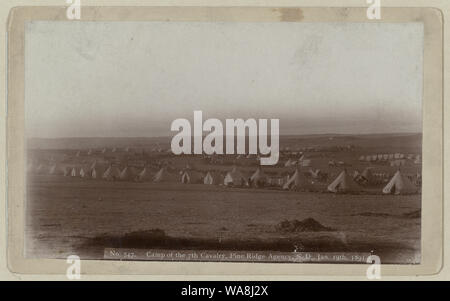 Camp de la 7ème cavalerie, l'Agence de Pine Ridge, S.D., janv. 19, 1891 Banque D'Images