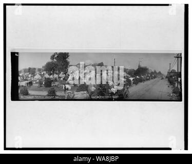 Camping à Jefferson Square Banque D'Images