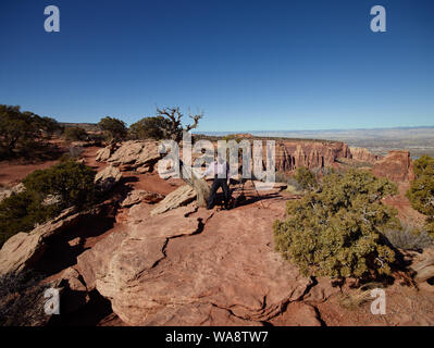 Carol M. Highsmith avec caméra à Colorado National Monument, qui n'est en aucun cas un monument situé dans le sens typique de la parole. ItAEs plus comme un parc national, une réserve de vastes plateaux, canyons, et d'imposants monolithes dans le comté de Mesa, Colorado, près de Grand Junction Banque D'Images