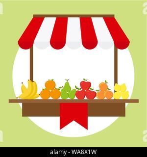 Magasin de fruits. Vector illustration Illustration de Vecteur