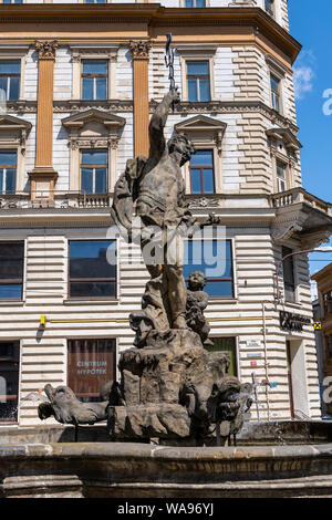 Statue de mercure à Olomouc, République Tchèque Banque D'Images