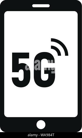 Smartphone 5g icône. Illustration simple de 5g pour l'icône vecteur web design isolé sur fond blanc Illustration de Vecteur