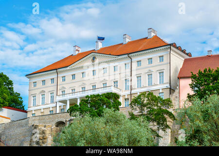 Vue de Stenbock (Maison Stenbocki maja), siège officiel du gouvernement estonien. Tallinn, Estonie, Pays Baltes Banque D'Images