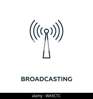 Symbole d'icône de vecteur de diffusion. Signe créatif de la collection d'icônes publicitaires. Icône de diffusion à plat pour ordinateur et mobile Illustration de Vecteur