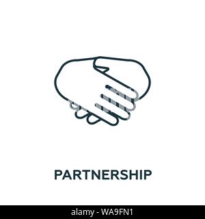 Symbole d'icône de vecteur de partenariat. Signe créatif de la collection d'icônes publicitaires. Icône de partenariat à plat pour ordinateur et mobile Illustration de Vecteur