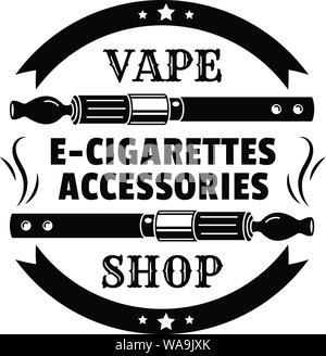 Vape moderne logo shop, le style simple Illustration de Vecteur