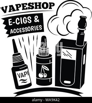 E cig accessories, style simple. Illustration de Vecteur