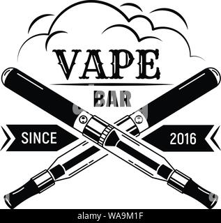 Ville vape bar logo, style simple. Illustration de Vecteur