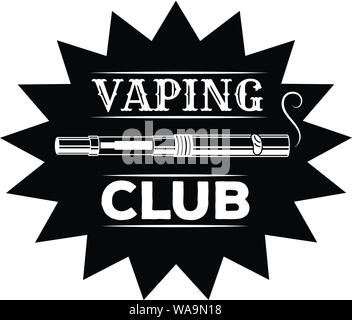 Vaping logo du club, le style simple Illustration de Vecteur