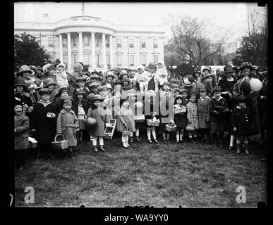 Les enfants, Pâques sur pelouse de la Maison Blanche, Washington, D.C. Banque D'Images