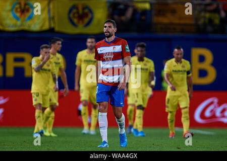 VILLAREAL, ESPAGNE - 17 août : Antonio Puertas de Grenade CF réagit au cours de la Liga match entre Villarreal CF et CF Grenade à Estadio de la Ceramica le 17 août 2019 à Villareal, l'Espagne. (Photo de David Aliaga/MO Media) Banque D'Images