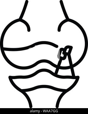 L'implant du genou, l'icône de style contour Illustration de Vecteur