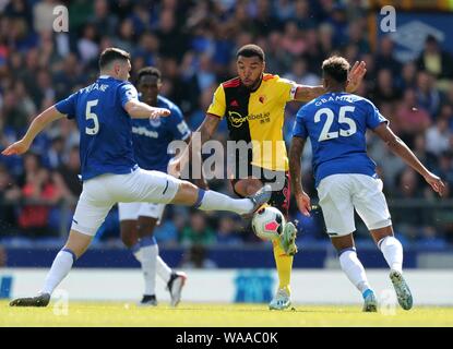 MICHAEL KEANE, TROY DEENEY & JEAN-PHILIPPE GBAMIN FC Everton V Watford FC Everton FC V Watford FC, Premier League, EVERTON GOODISON PARK, Angleterre 17 août 2019 GBD14829 UTILISATION ÉDITORIALE STRICTEMENT SEULEMENT. Si le joueur/joueurs représentés dans cette image est/sont de jouer pour un club anglais ou l'équipe d'Angleterre. Puis cette image ne peut être utilisé qu'à des fins rédactionnelles. Pas d'utilisation commerciale. Les usages suivants sont également restreintes MÊME SI DANS UN CONTEXTE ÉDITORIAL : utilisez conjointement avec, ou partie de, toute l'audio, vidéo, données, listes de luminaire, club ou la Ligue de logos, pari, jeux o Banque D'Images