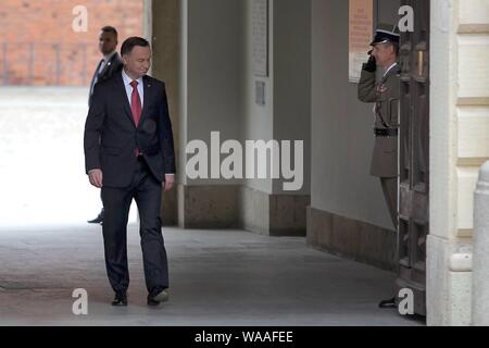 2 MAI 2018 , Place du Château à Varsovie, Pologne. Le Jour du drapeau national polonais et diaspora polonaise et les Polonais à l'étranger 24. Dans la photo : Le Président Andrzej Duda Banque D'Images