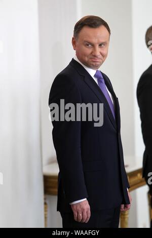 11 mai 2018, Varsovie, Pologne. Sur la photo : le président de la République de Pologne Andrzej Duda Banque D'Images