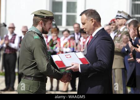 2 MAI 2018 , Place du Château à Varsovie, Pologne. Le Jour du drapeau national polonais et diaspora polonaise et les Polonais à l'étranger 24. Dans la photo : Le Président Andrzej Duda Banque D'Images