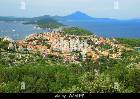 Mali Losinj, vue panoramique de Providenca view point, Mer Adriatique, Croatie Banque D'Images