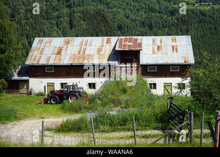 Vieille maison de ferme en Norvège Banque D'Images