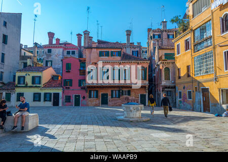 Venise, Italie - 30 Sep 2018 : Campo della Maddalena à Venise, Italie Banque D'Images