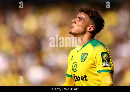 Max Aarons de Norwich City - Norwich City v Newcastle United, Premier League, Carrow Road, Norwich, UK - 17 août 2019 Editorial N'utilisez que des restrictions s'appliquent - DataCo Banque D'Images