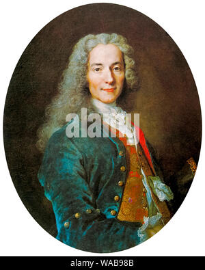 Voltaire (François-Marie Arouet), 1694-1778, portrait de Nicolas de Largilliere, vers 1724 Banque D'Images