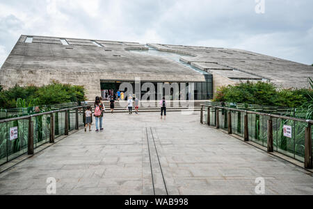 Chengdu, Chine 6 Août 2019 : vue extérieure du Jinsha museum site Exhibition Hall building in Chengdu Sichuan Chine Banque D'Images