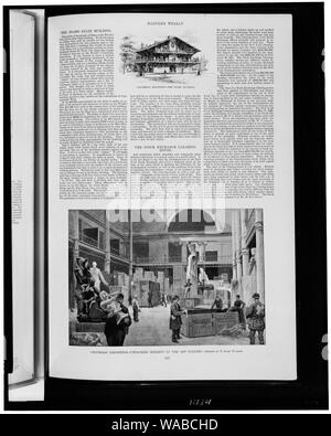 Columbian Exposition--le bâtiment de l'Idaho. Columbian Exposition--déballage expositions dans la galerie d'art / / dessiné par T. Dart Walker Banque D'Images
