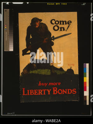 Come on ! Acheter plus d'obligations Liberty / Walter Whitehead, 1918. Banque D'Images