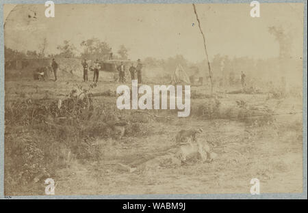 Confederate dead en face de Fort Robinette, Corinth, Mississippi Banque D'Images