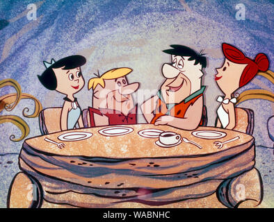 Gravats, Betty, Barney Fred Flintstone, Wilma Flintstone , 'Le Flintstones' (vers 1960) Hanna-Barbera /Screen Gems de référence de dossier 33848-347THA Banque D'Images