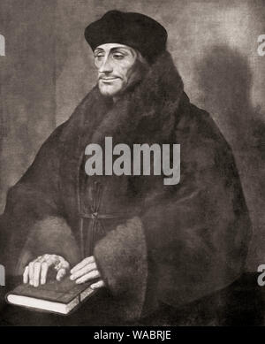 Desiderius Erasmus de Rotterdam, 1465 - 1536, d'un humaniste néerlandais, théologien, philosophe, universitaire et auteur, Banque D'Images