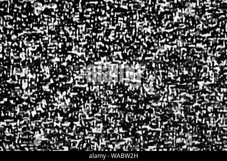 Bruit statique de l'écran du téléviseur CRT en arrière-plan Banque D'Images