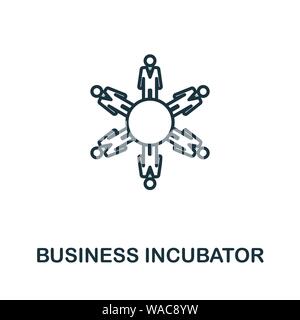 Icône de contour de Business Incubator. Conception de style fin de la collection d'icônes de démarrage. Icône de l'incubateur Creativebusiness pour la conception de sites Web, les applications, les logiciels Illustration de Vecteur