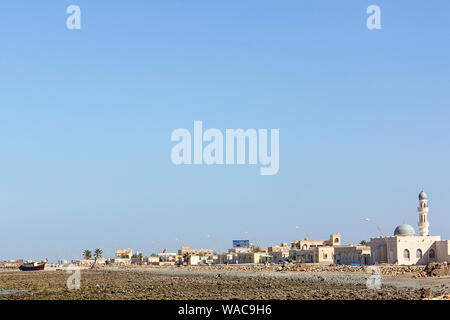 La ville sur l'île de Masirah, Oman Banque D'Images