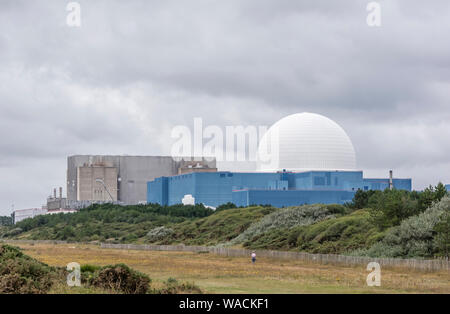 Les centrales nucléaires, Sizewell, Sizewell East Suffolk, Angleterre, RU Banque D'Images