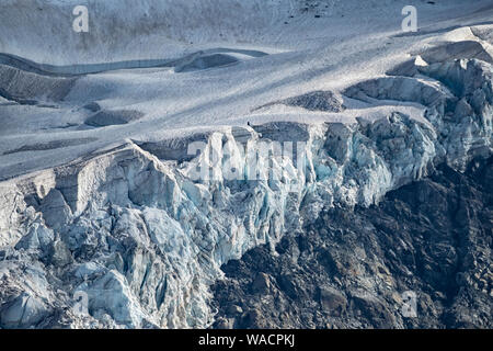 Disgrazia moraine du glacier du mont dans les Alpes italiennes Valtournenche Banque D'Images