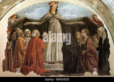 Domenico Ghirlandaio, Madonna della Misericordia, ognissanti, Florence. Banque D'Images