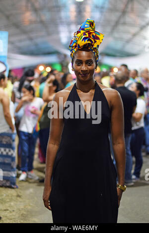 Bord à 2019 Festival de Música del Pacifico Petronio Alvarez à Cali, Colombie Banque D'Images