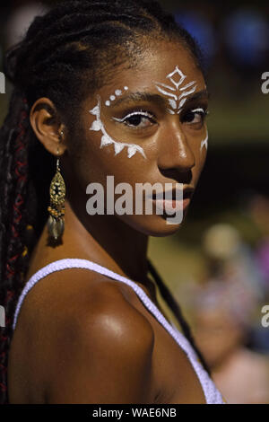 Bord à 2019 Festival de Música del Pacifico Petronio Alvarez à Cali, Colombie Banque D'Images