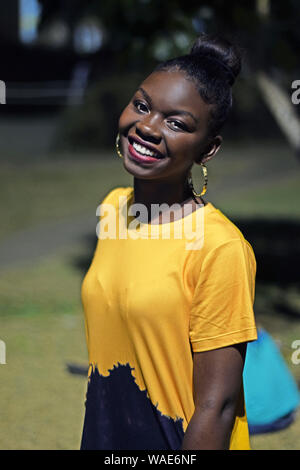 Bord à 2019 Festival de Música del Pacifico Petronio Alvarez à Cali, Colombie Banque D'Images