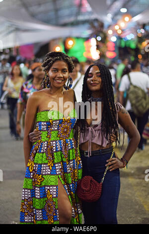 Bord à 2019 Festival de Música del Pacifico Petronio Alvarez à Cali, Colombie Banque D'Images