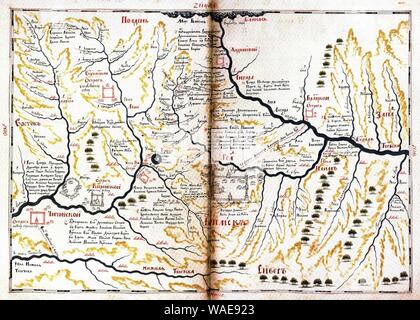 Livre de dessin de la Sibérie 16 carte. Banque D'Images