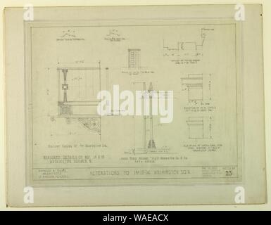 Dessin, modifications de 14-15-16 Washington Square, New York, NY, sketch n° 23, 20 mars, 1922 Banque D'Images